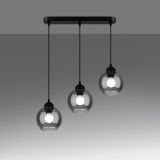 mini: Sollux Lampa wisząca ALINO 3 czarna E27 (7)