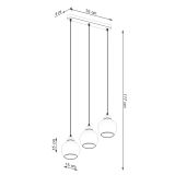mini: Sollux Lampa wisząca ALINO 3 czarna E27 (8)