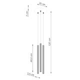 mini: Sollux Lampa wisząca ARCHE 3P złota Ocean Green nowoczesny G9 (14)