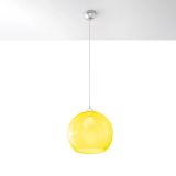 mini: Sollux Lampa wisząca BALL żółta French Sky E27 (5)