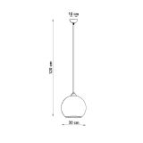 mini: Sollux Lampa wisząca BALL żółta French Sky E27 (7)
