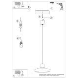 mini: Sollux Lampa wisząca BILO burgund Crimson nowoczesny E27 (14)