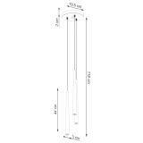 mini: Sollux Lampa wisząca BLISS 3P czarna Ocean Green nowoczesny G9 (13)