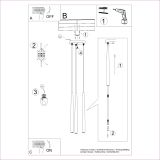 mini: Sollux Lampa wisząca BLISS 3P czarna Ocean Green nowoczesny G9 (14)