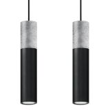 mini: Sollux Lampa wisząca BORGIO 2 czarna Persian Indigo Gu10 (1)