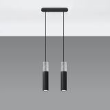 mini: Sollux Lampa wisząca BORGIO 2 czarna Persian Indigo Gu10 (5)