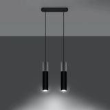 mini: Sollux Lampa wisząca BORGIO 2 czarna Persian Indigo Gu10 (6)