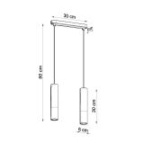 mini: Sollux Lampa wisząca BORGIO 2 czarna Persian Indigo Gu10 (7)