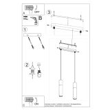 mini: Sollux Lampa wisząca BORGIO 2 czarna Persian Indigo Gu10 (8)