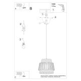 mini: Sollux Lampa wisząca BRILO Powder Blue industrialny E27 (9)