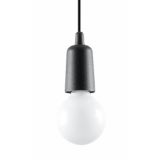 mini: Sollux Lampa wisząca DIEGO 1 czarna Nickel E27 (1)