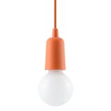 mini: Sollux Lampa wisząca DIEGO 1 pomarańczowa Nickel E27 (1)