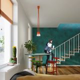 mini: Sollux Lampa wisząca DIEGO 5 pomarańczowa Nickel E27 (2)