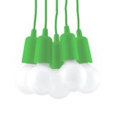 mini: Sollux Lampa wisząca DIEGO 5 zielona Nickel E27 (1)