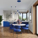 mini: Sollux Lampa wisząca ESTRIA 3P biała/ultramaryna Crimson loft E14 (2)