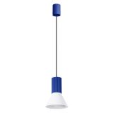 mini: Sollux Lampa wisząca ESTRIA 1 biała/ultramaryna Crimson loft E14 (1)