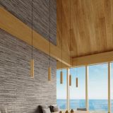mini: Sollux Lampa Wisząca LINO 2 naturalne drewno Peach Puff Gu10 (2)