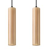 mini: Sollux Lampa Wisząca LINO 2 naturalne drewno Peach Puff Gu10 (1)