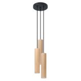 mini: Sollux Lampa Wisząca LINO 3P naturalne drewno Peach Puff Gu10 (1)