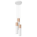 mini: Sollux Lampa Wisząca PABLO 3P biała Peach Puff Gu10 (1)