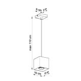 Lampa wisząca Quad 1 Biała SL.0062 Sollux - OUTLET