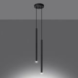 Lampa Wisząca Pastelo 2 Czarna Sollux