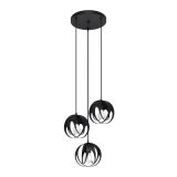 mini: Sollux Lampa wisząca TULOS 3P czarna Crimson E27 (1)