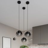 mini: Sollux Lampa wisząca TULOS 3P czarna Crimson E27 (2)
