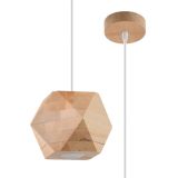 mini: Sollux Lampa Wisząca WOODY naturalne drewno Peach Puff Gu10 (1)
