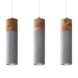 mini: Sollux Lampa wisząca ZANE 3 szara Persian Indigo Gu10 (1)