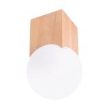 Sollux Plafon SOLIS naturalne drewno Peach Puff minimalistyczny G9
