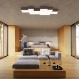 mini: Sollux Plafon sufitowy HORUS 45 SZARY Spanish Orange E27 (2)