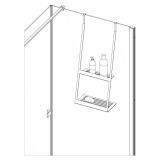 Półka Prysznicowa Na Kabinę Mokko Typ B Czarna ADM N53K Deante