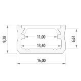 Profil Aluminiowy Typ A Nawierzchniowy 2mb Kingled