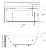 Wanna Do Zabudowy Optima 160x70 Besco