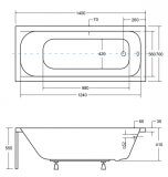 Wanna Do Zabudowy Continea 140x70 Besco