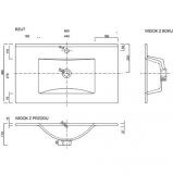 Umywalka Wpuszczana w Blat Plan 80 cm L1724 Defra