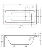 Wanna Do Zabudowy Optima Premium 170x70 Besco