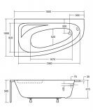 Wanna Asymetryczna Cornea Comfort Lewa 150x100 Besco