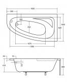 Wanna Asymetryczna Cornea Comfort Prawa 150x100 Besco