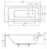 Wanna Do Zabudowy Talia Premium 170x75 Besco