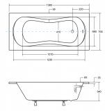 Wanna Do Zabudowy Aria ProSafe 140x70 Besco