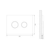 mini: Przycisk Spłukujący Accento Circle Chrom Błyszczący S97-056 Cersanit (2)