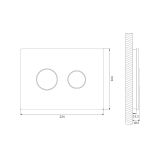 mini: Przycisk Spłukujący Accento Circle Czarny S97-053 Cersanit (2)