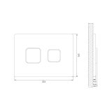 mini: Przycisk Spłukujący Accento Square Chrom Błyszczący S97-057 Cersanit (2)