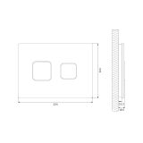mini: Przycisk Spłukujący Accento Square Czarny S97-058 Cersanit (2)