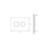 mini: Przycisk Spłukujący Accento Square Gun Metal Szczotkowany K3042-006 Cersanit (2)