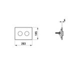 Przycisk Spłukujący Groove Ineo Chrom H9001170040001 Laufen