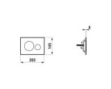 Przycisk Spłukujący Moon Ineo Czarny H9001147160001 Laufen
