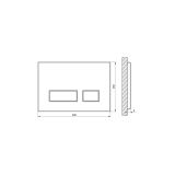 mini: Przycisk Spłukujący Movi II Plain Biały Błyszczący K3041-001 Cersanit (3)